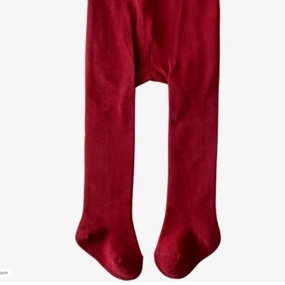 New baby cotton tights wine red 6-12 months